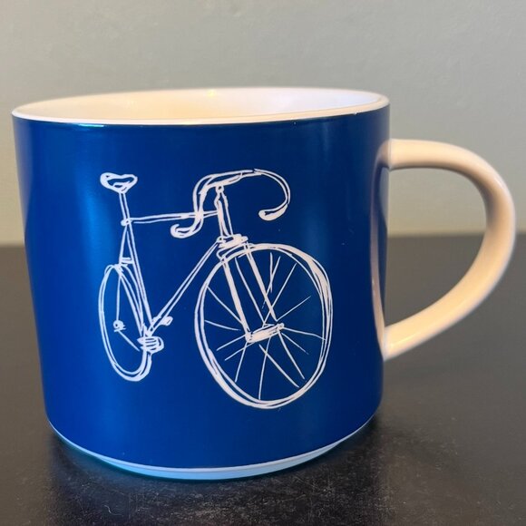Room Essentials BICYCLE Blue Porcelain Mug Cup ~ Bike - Picture 1 of 7